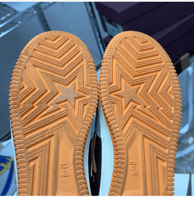 Bape A Bathing Ape Bapesta Low Orange Grey Sneakers Size US 11 / EU 44 - 4 Thumbnail