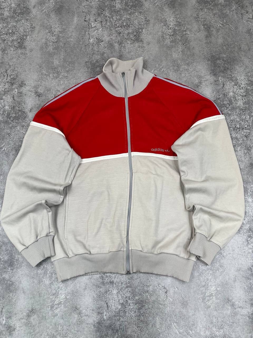 Adidas Adidas Men Vintage Track Jacket Zip Up Sportswear Red Beige Size US L / EU 52-54 / 3 - 1 Thumbnail