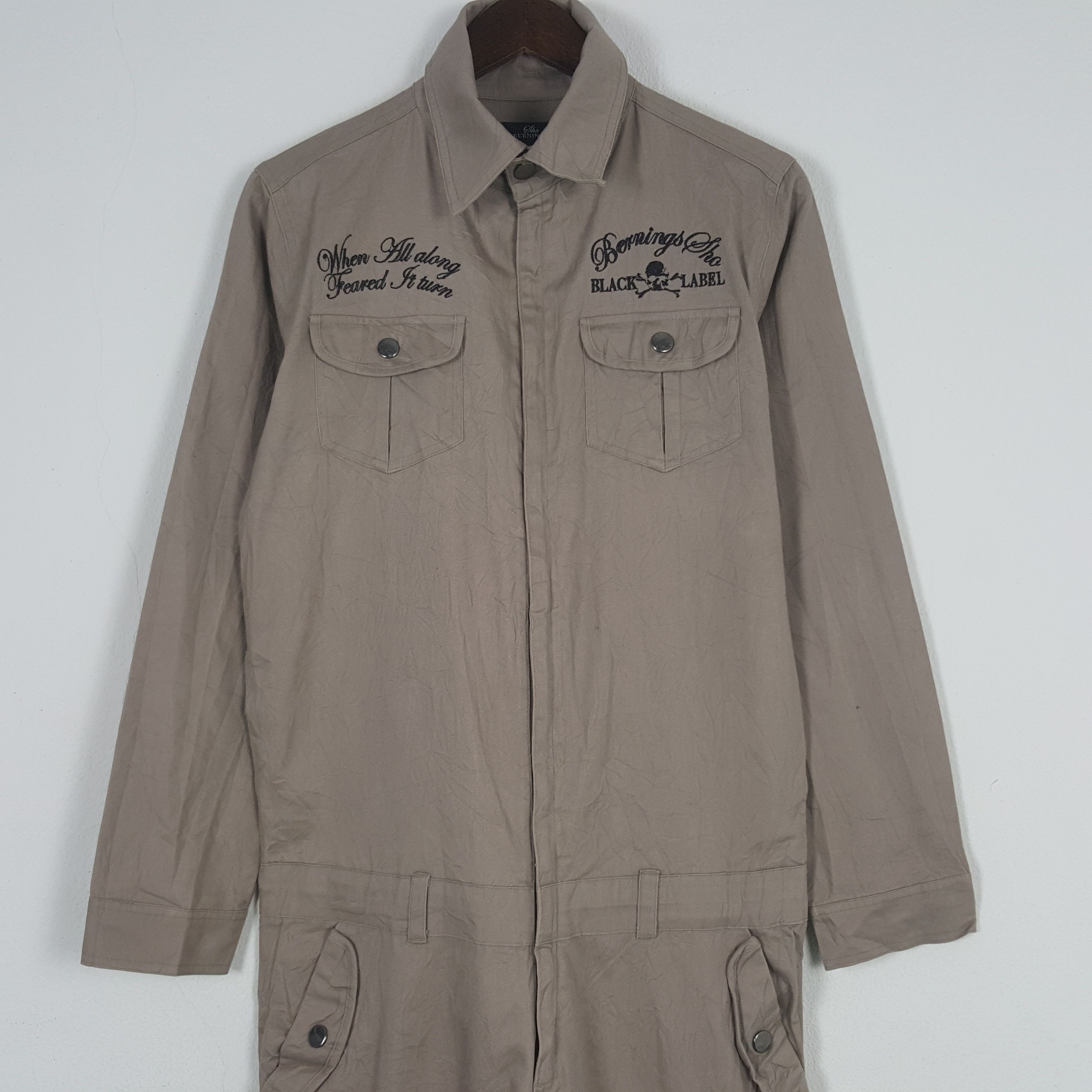 Japanese Brand × Vintage Vintage Berning Sha Black Label Coverall Jacket Size US S / EU 44-46 / 1 - 5 Thumbnail