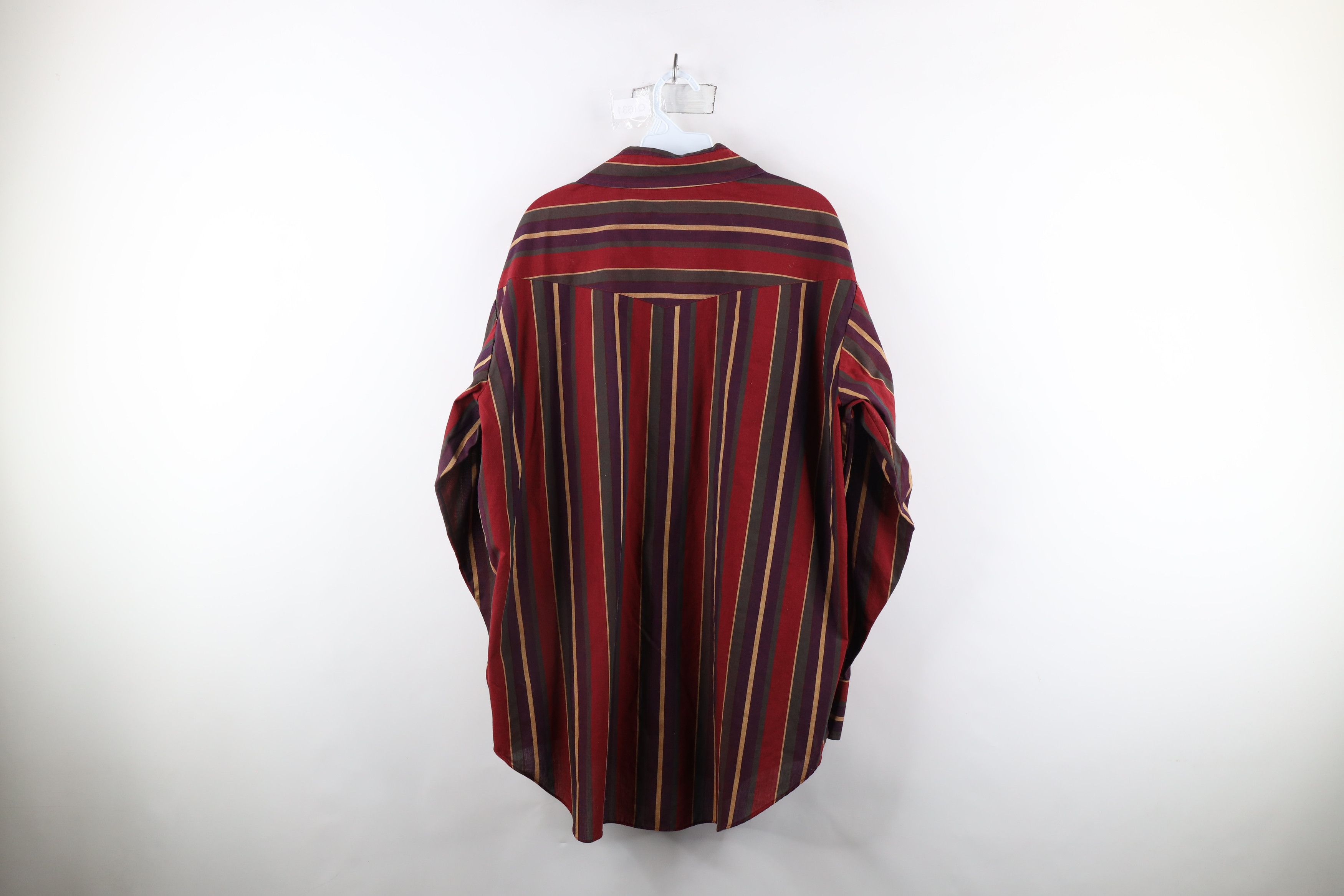 Vintage Vintage 90s Rockabilly Rainbow Striped Western Button Shirt Size US XXL / EU 58 / 5 - 8 Thumbnail
