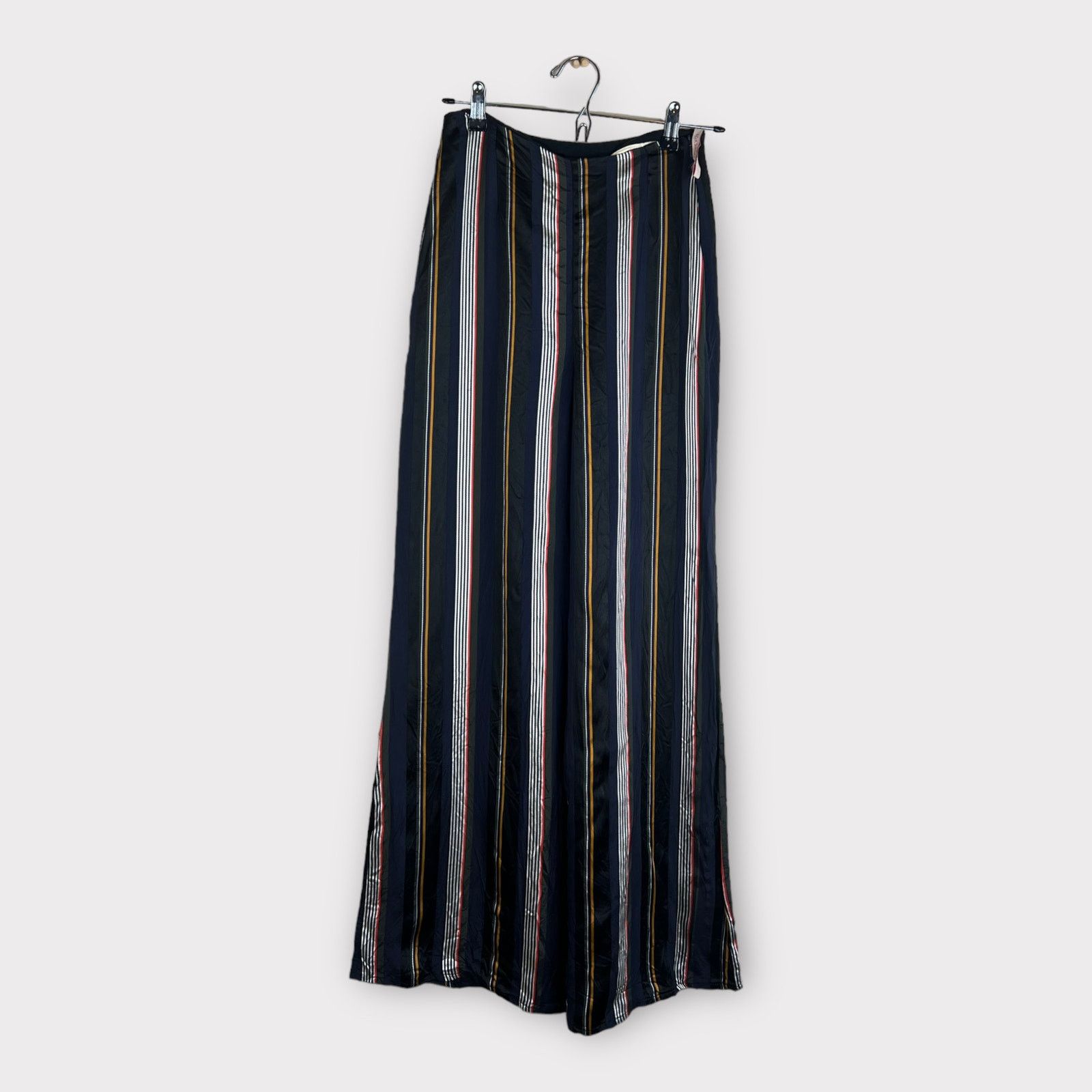 Nordstrom ROKSANDA | Navy Blue Stripe High Waist Wide Leg Pants US 10 Size 28" / US 6 / IT 42 - 8 Thumbnail