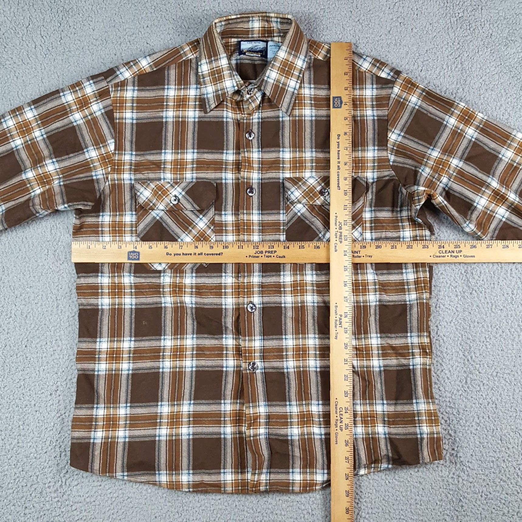 Vintage VINTAGE Fieldmaster Button-Up Shirt Brown Plaid Flannel Men's L Western Cowboy Workwear 80s 90s Casual Size US L / EU 52-54 / 3 - 6 Thumbnail