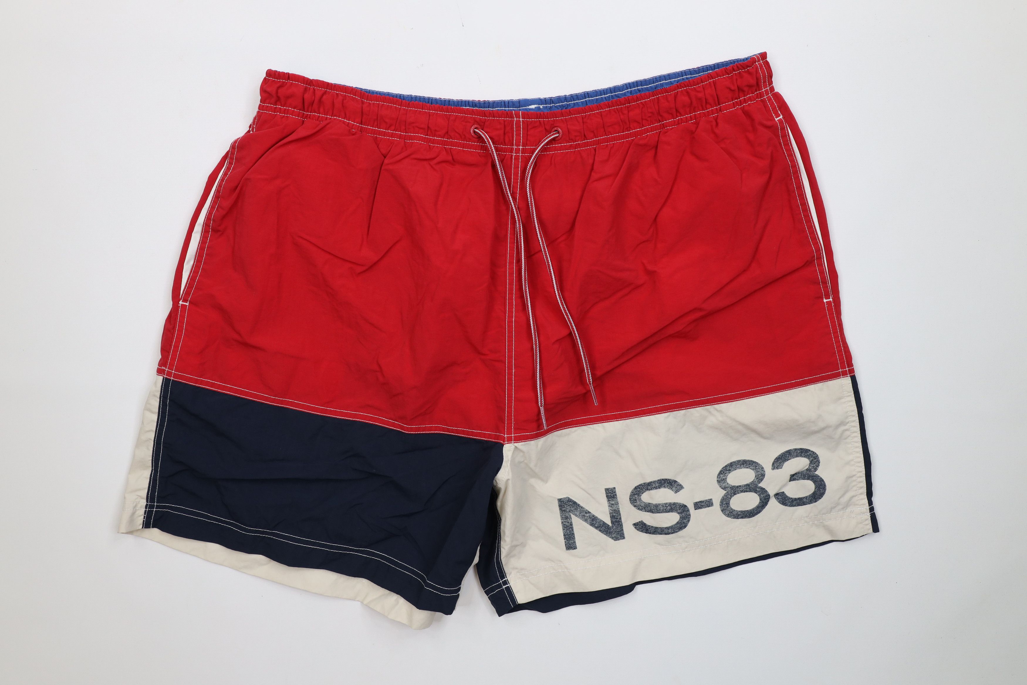 Nautica Vintage 90s Nautica Block Lined Sailing Shorts Swim Trunks Size US 36 / EU 52 - 1 Thumbnail