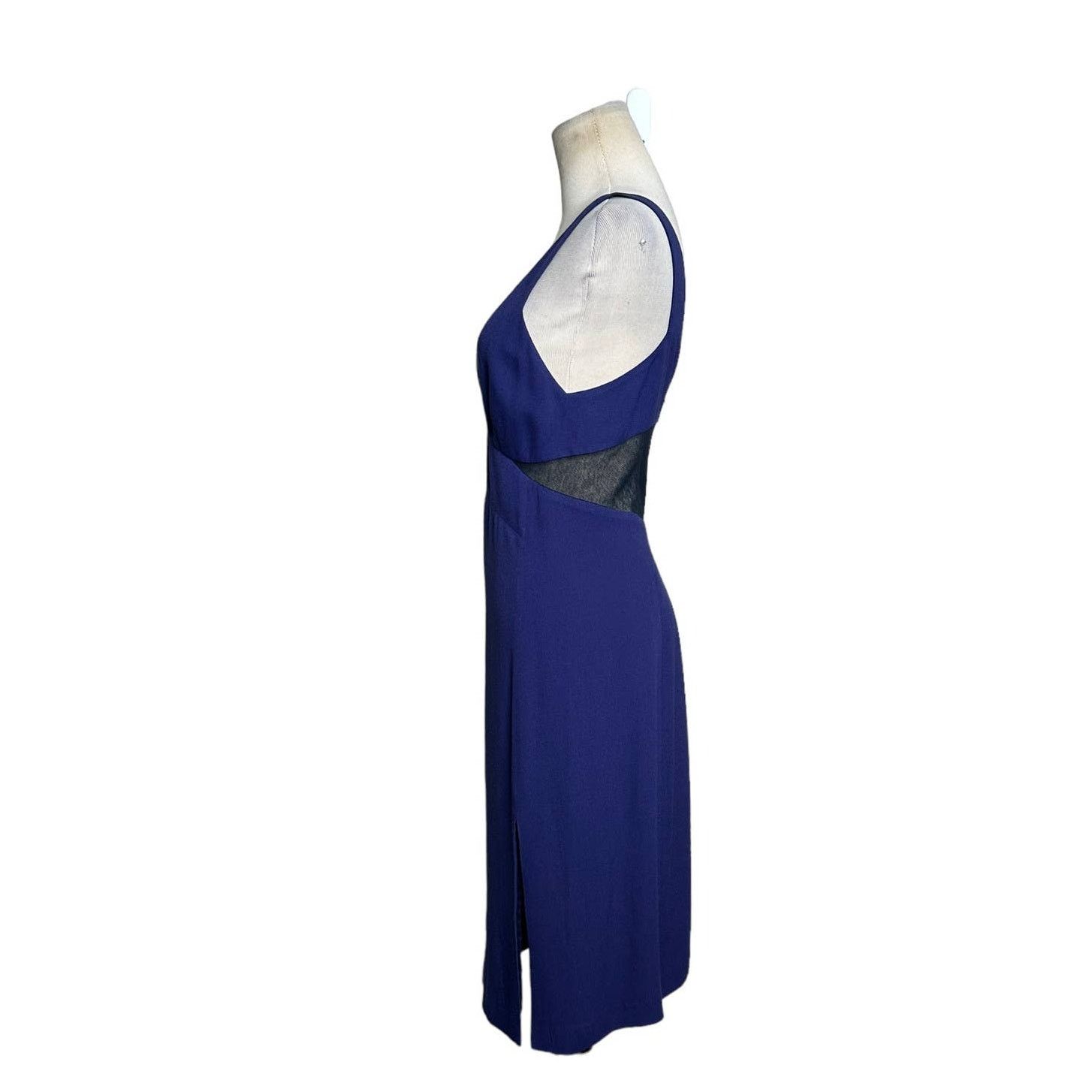 Rebecca Taylor Rebecca Taylor blue v neck sleeveless cocktail dress size 4 Size S / US 4 / IT 40 - 7 Thumbnail