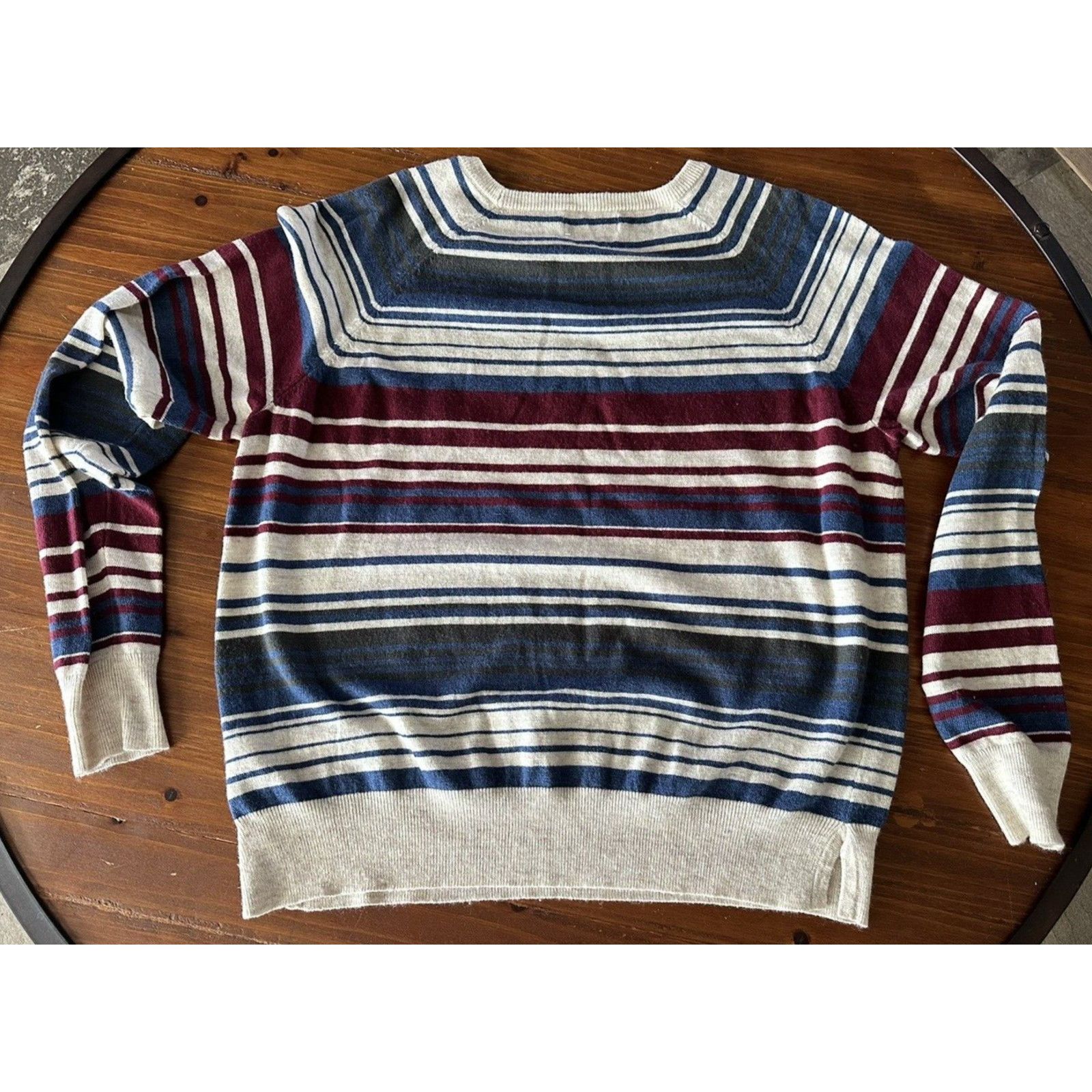 Ariat ARIAT Women's Fonda Sweater, Large Blue. Red Stripe w/Stars Size L / US 10 / IT 46 - 8 Thumbnail