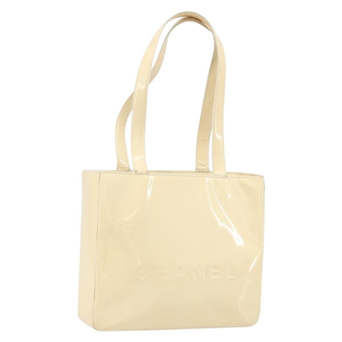 Chanel Chanel Tote Bag Patent Leather Beige Gold CC Size ONE SIZE - 1 Thumbnail