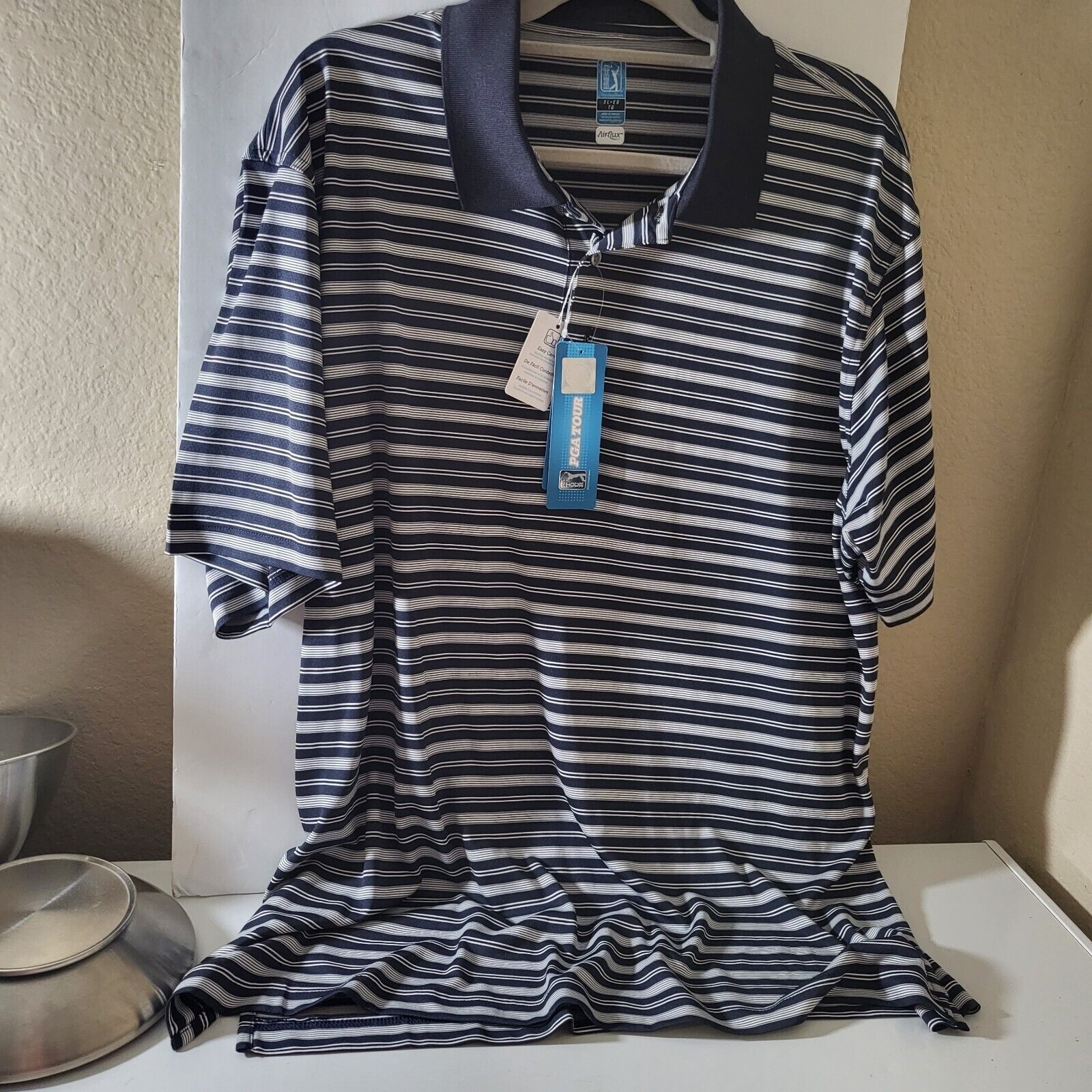 PGA Tour PGA Tour Golf Polo Shirt Men XL Caviar AirFlux Short Sleeve Size US XL / EU 56 / 4 - 1 Thumbnail