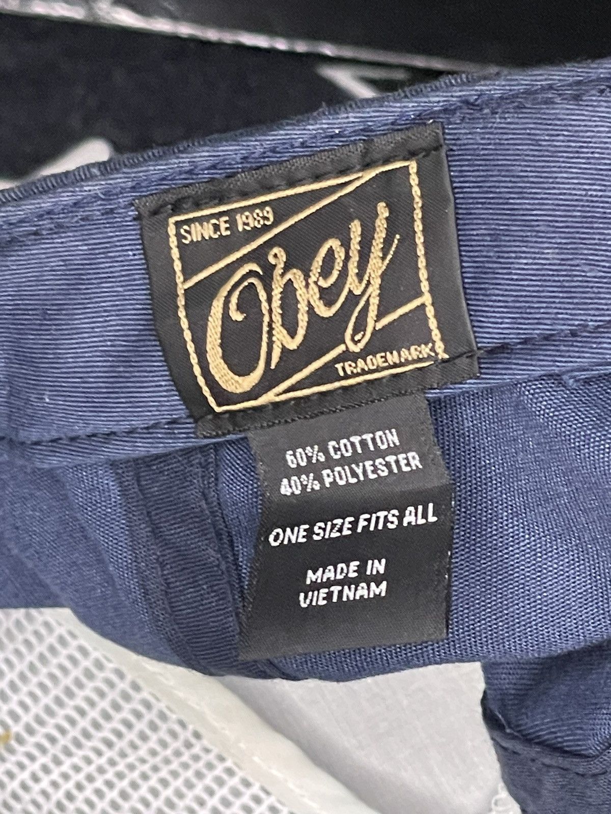 Obey OBEY HAT BLUE LEATHER STRAP Size ONE SIZE - 5 Thumbnail
