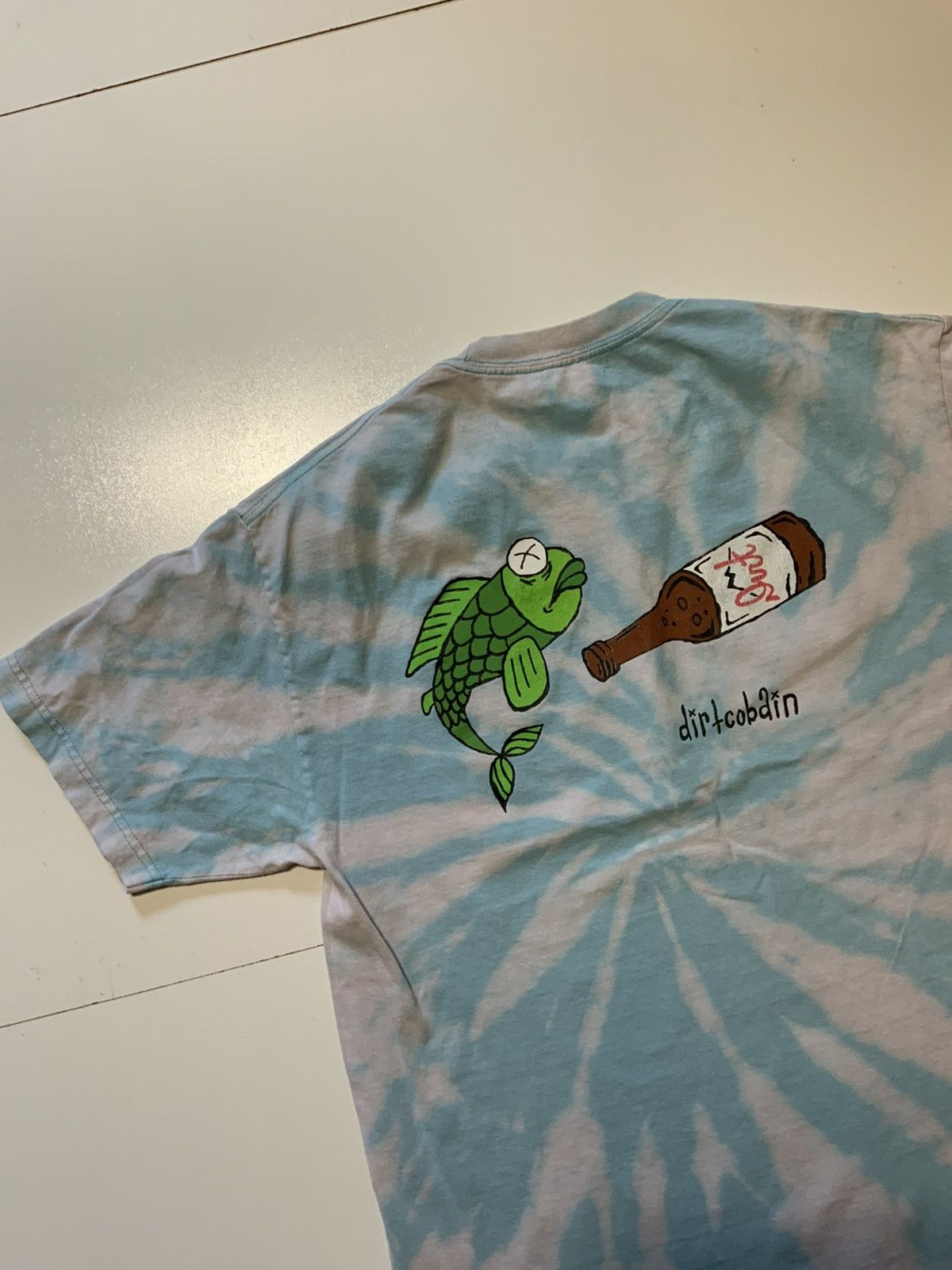 Other Gone Fishin By Dirt Cobain Fish Beer Bottle Tie Dye T-Shirt Size US M / EU 48-50 / 2 - 5 Thumbnail