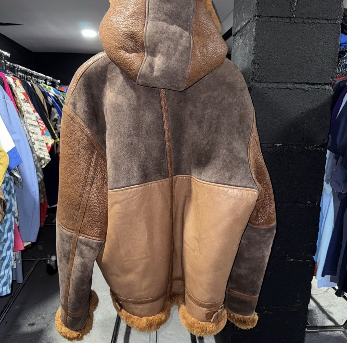 Aime Leon Dore Aimé Leon Dore Hooded Shearling Jacket Brown Chestnut 2XL Size US XXL / EU 58 / 5 - 11 Thumbnail