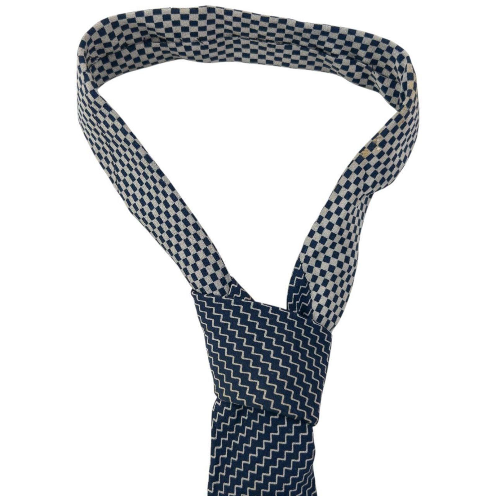 Issey Miyake Vintage 90s Issey Miyake Zig Zag Pattern Silk Tie Size ONE SIZE - 3 Thumbnail