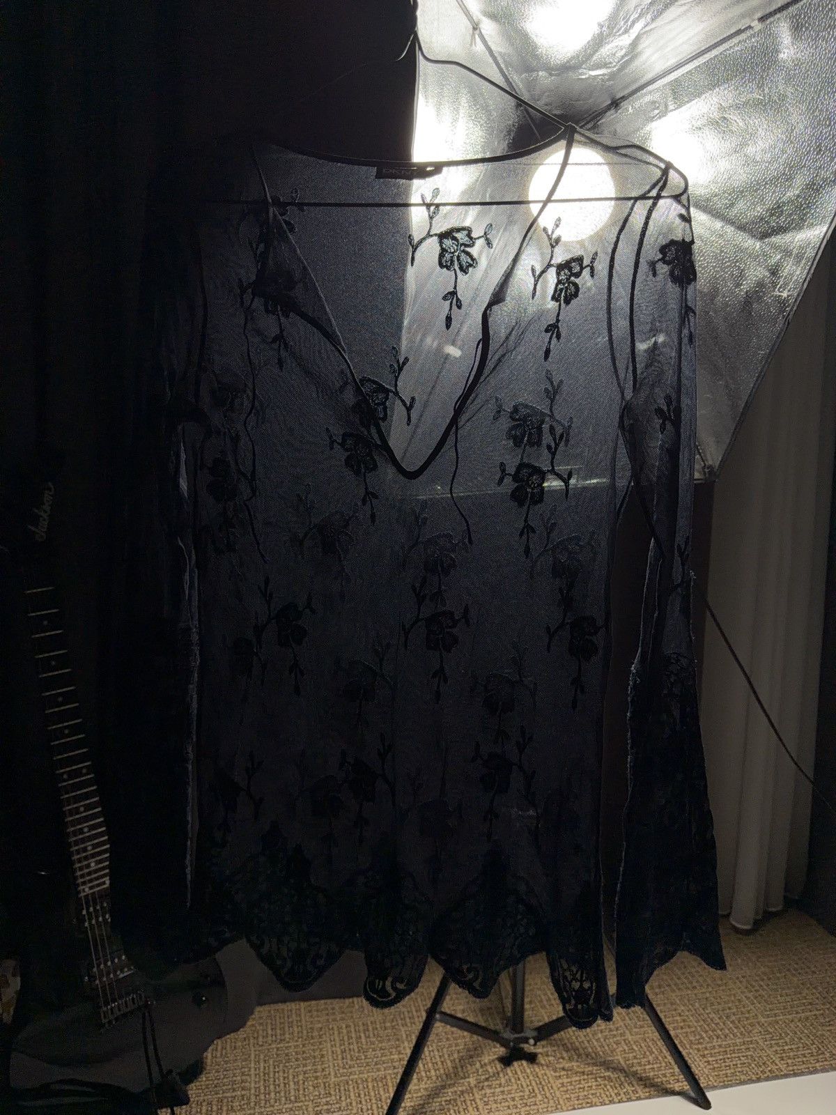DKNY DKNY Beautiful Flower Mesh Blouse Size L / US 10 / IT 46 - 7 Thumbnail