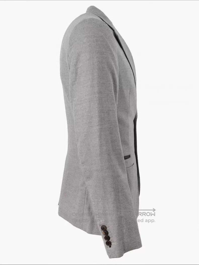 Hermes Hermes Light Gray Cashmere Suit Jacket Size 46R - 3 Thumbnail