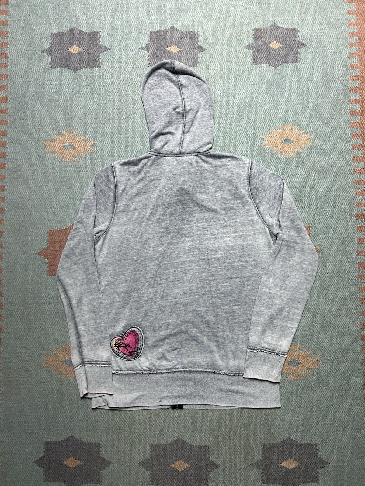 Vintage Roxy surf hoodie zip quiksilver billabong heart women’s Lg Size L / US 10 / IT 46 - 4 Thumbnail