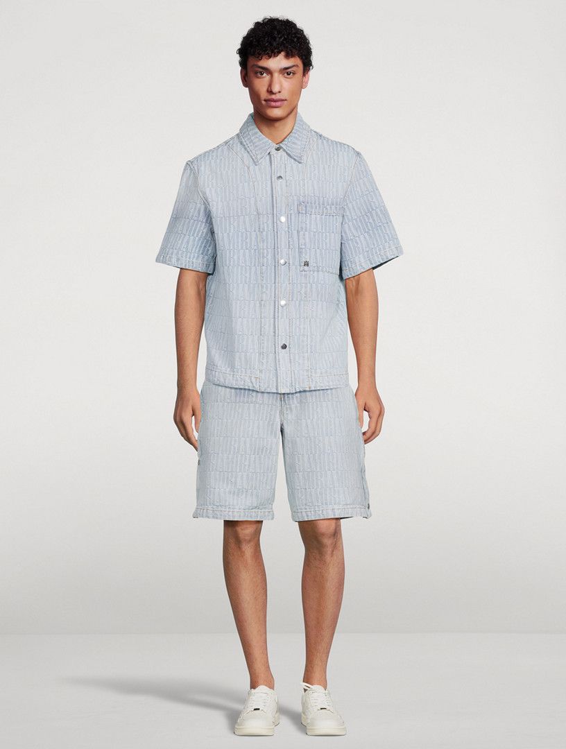 Amiri o1y0525 Denim Short in Light Blue Size US 29 - 5 Thumbnail
