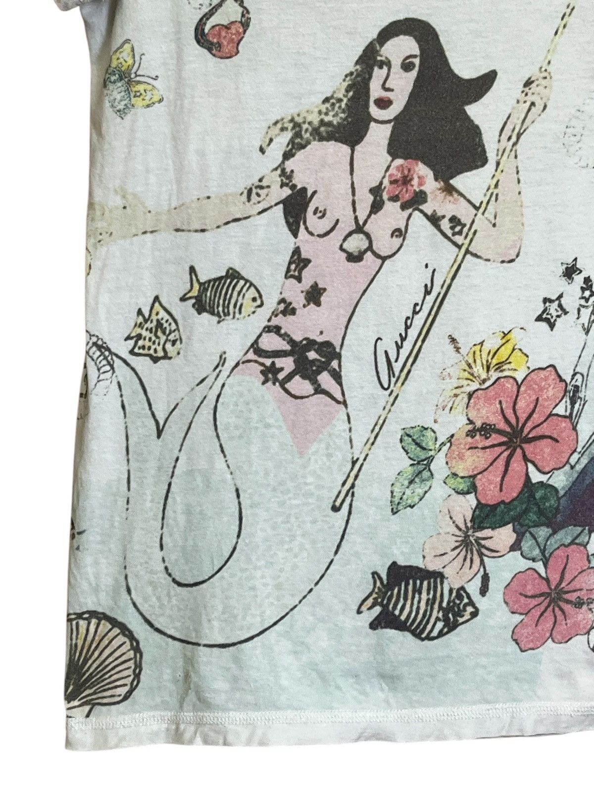 Gucci GUCCI MERMAID PRINT TEE SHIRT Size US M / EU 48-50 / 2 - 4 Thumbnail