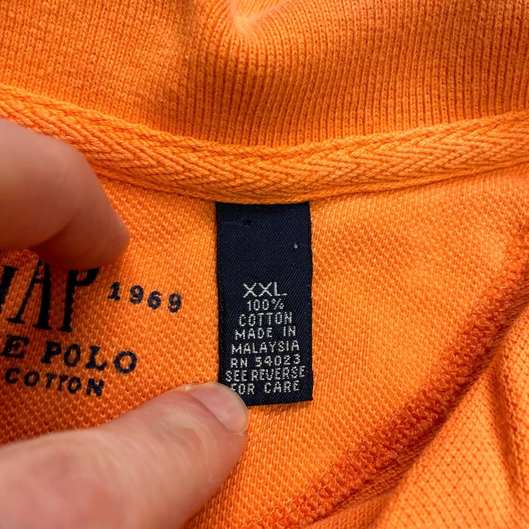 Gap Gap Pique Polo Shirt Mens XXL 50" Orange Short Sleeve Rugby Golf Cotton Adult Size US XXL / EU 58 / 5 - 4 Thumbnail
