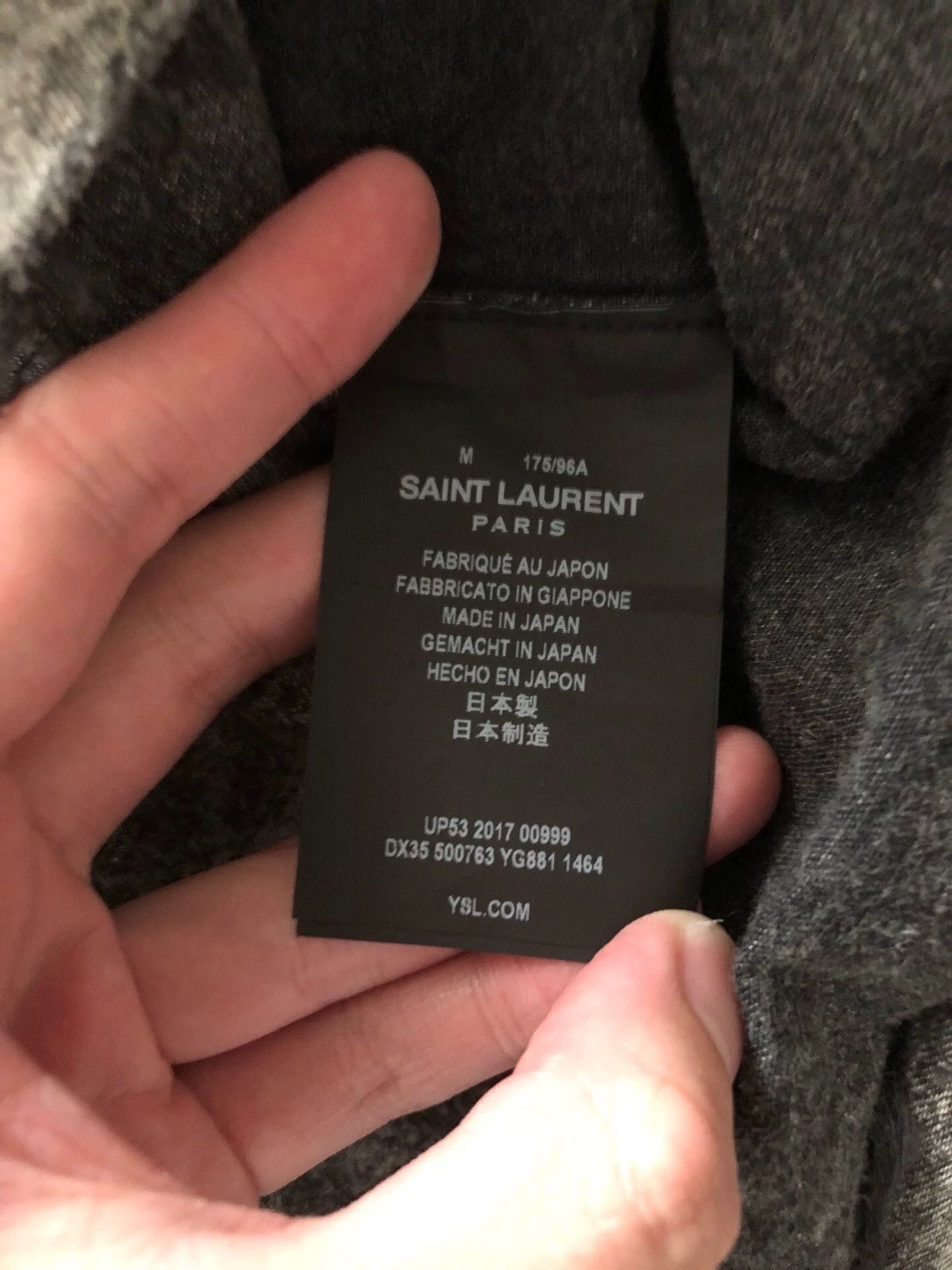 Saint Laurent Paris Saint Laurent 17ss Denim Shirt Hedi Cat Eye Western Ripped Size US M / EU 48-50 / 2 - 6 Thumbnail