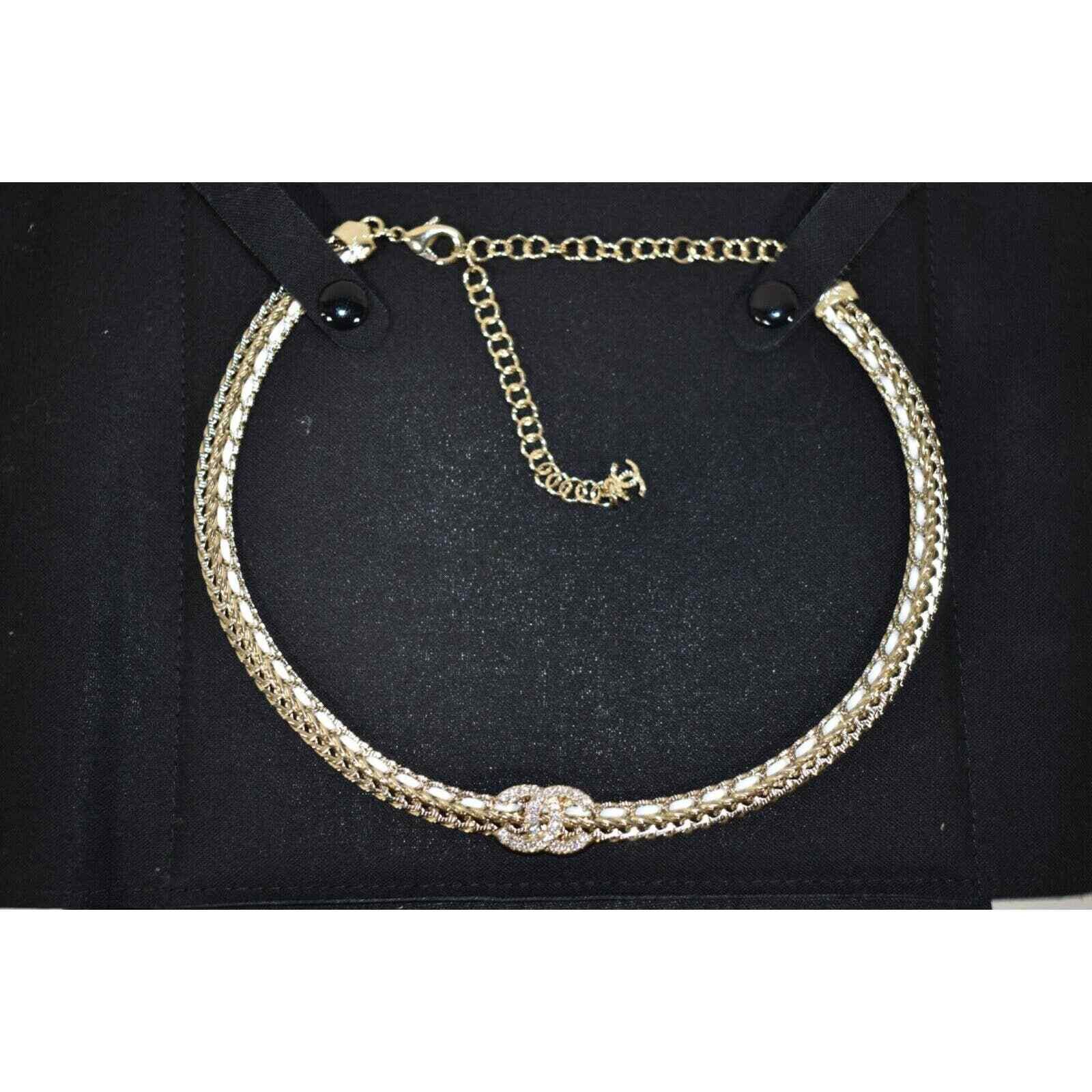 Chanel Chanel 22S Gold White Chain Crystal Adjustable Necklace Size ONE SIZE - 10 Thumbnail