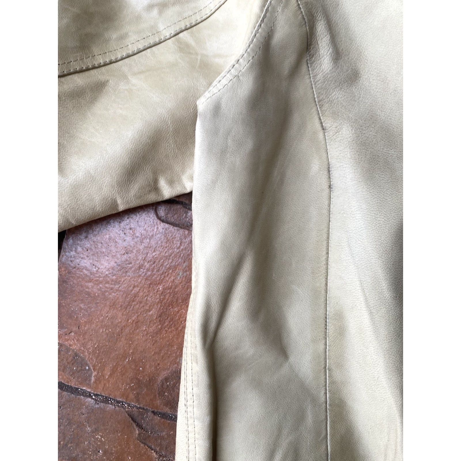 Bomboogie VINTAGE Bomb Boogie Leather Jacket Full Zip Pockets Women's Large Size L / US 10 / IT 46 - 7 Thumbnail