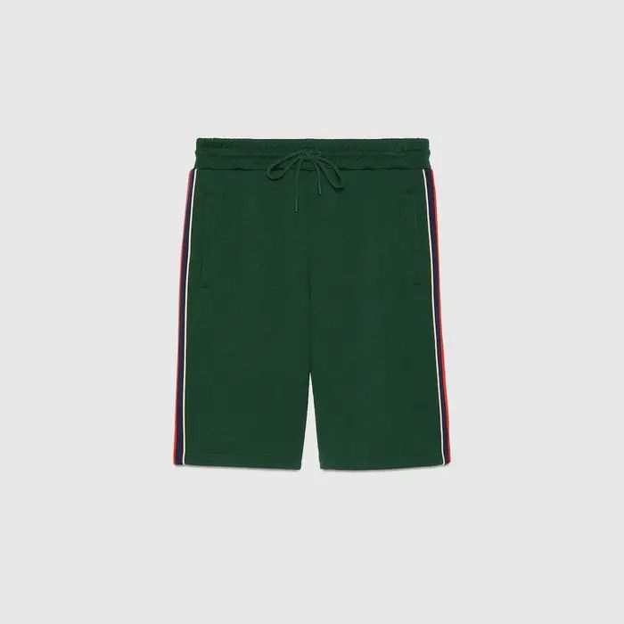 Gucci o1loc1c0226 662272 GG Jacquard Jersey Shorts in Green Size US 36 / EU 52 - 1 Thumbnail
