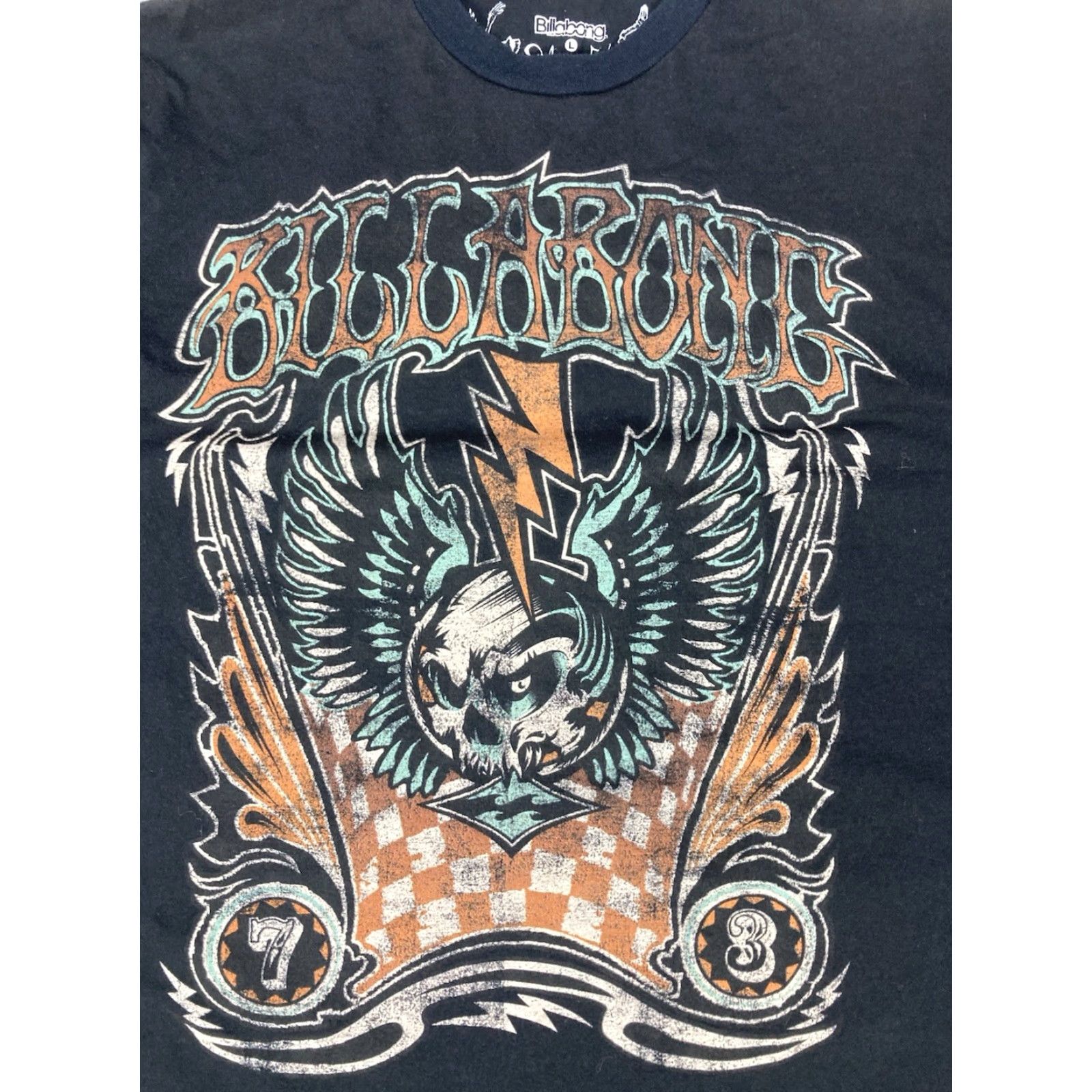 Billabong VINTAGE Billabong Skull Wing Graphic T-shirt Men Medium Black Short Sleeve Size US M / EU 48-50 / 2 - 2 Thumbnail