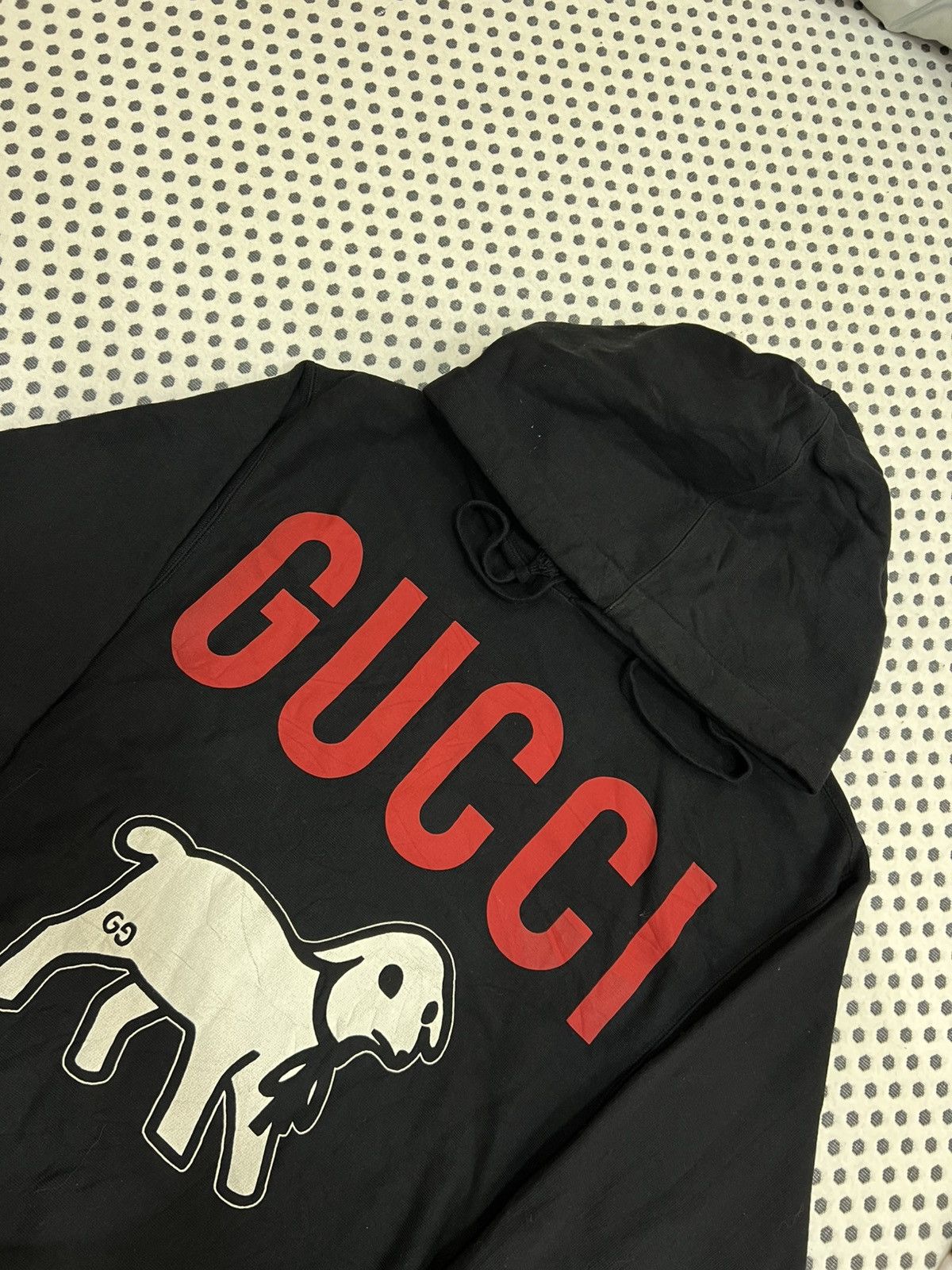 Gucci Gucci black lamb-print hooded sweatshirt. Size US S / EU 44-46 / 1 - 4 Thumbnail