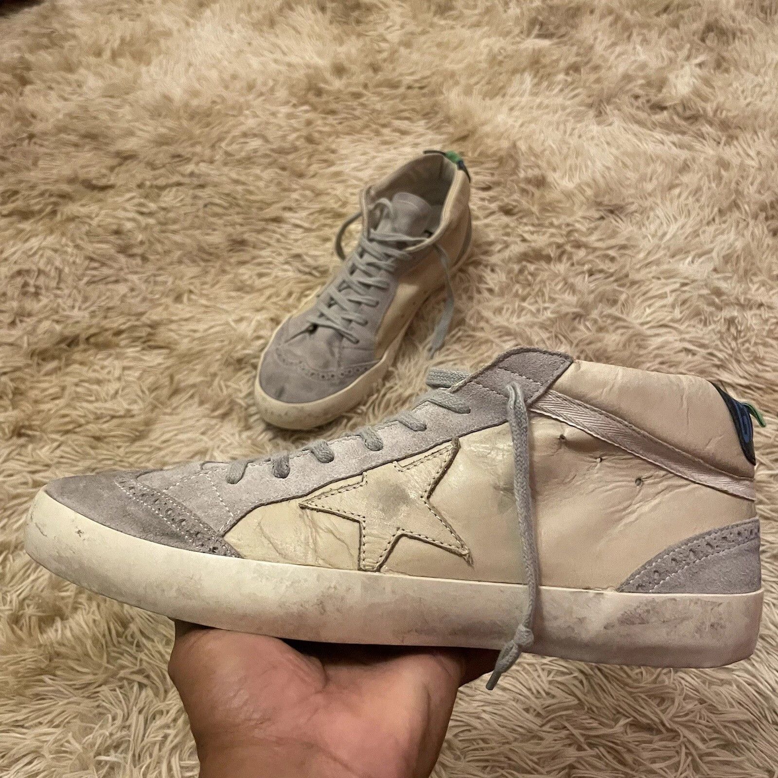 Golden Goose Share Golden Goose Sneakers MID STAR GGDB High Top Leather Size US 12 / EU 45 - 2 Thumbnail
