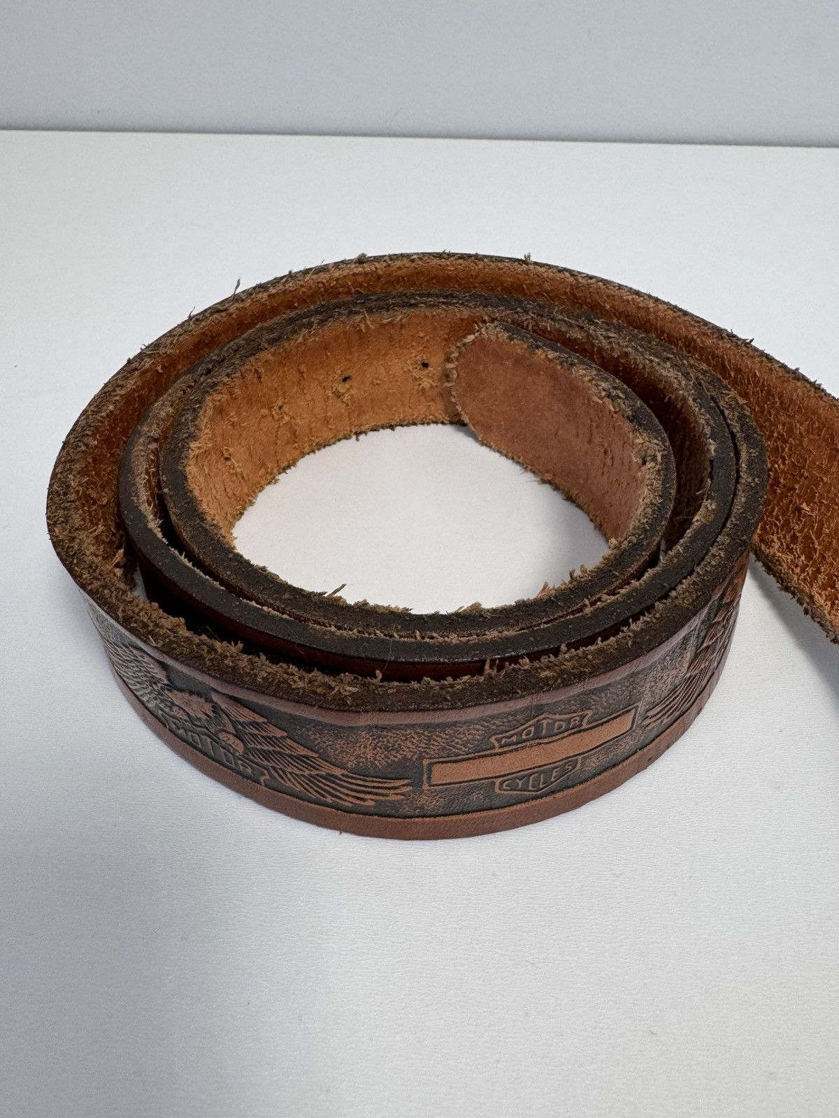 Harley Davidson Vintage Leather Belt Y2K style brown