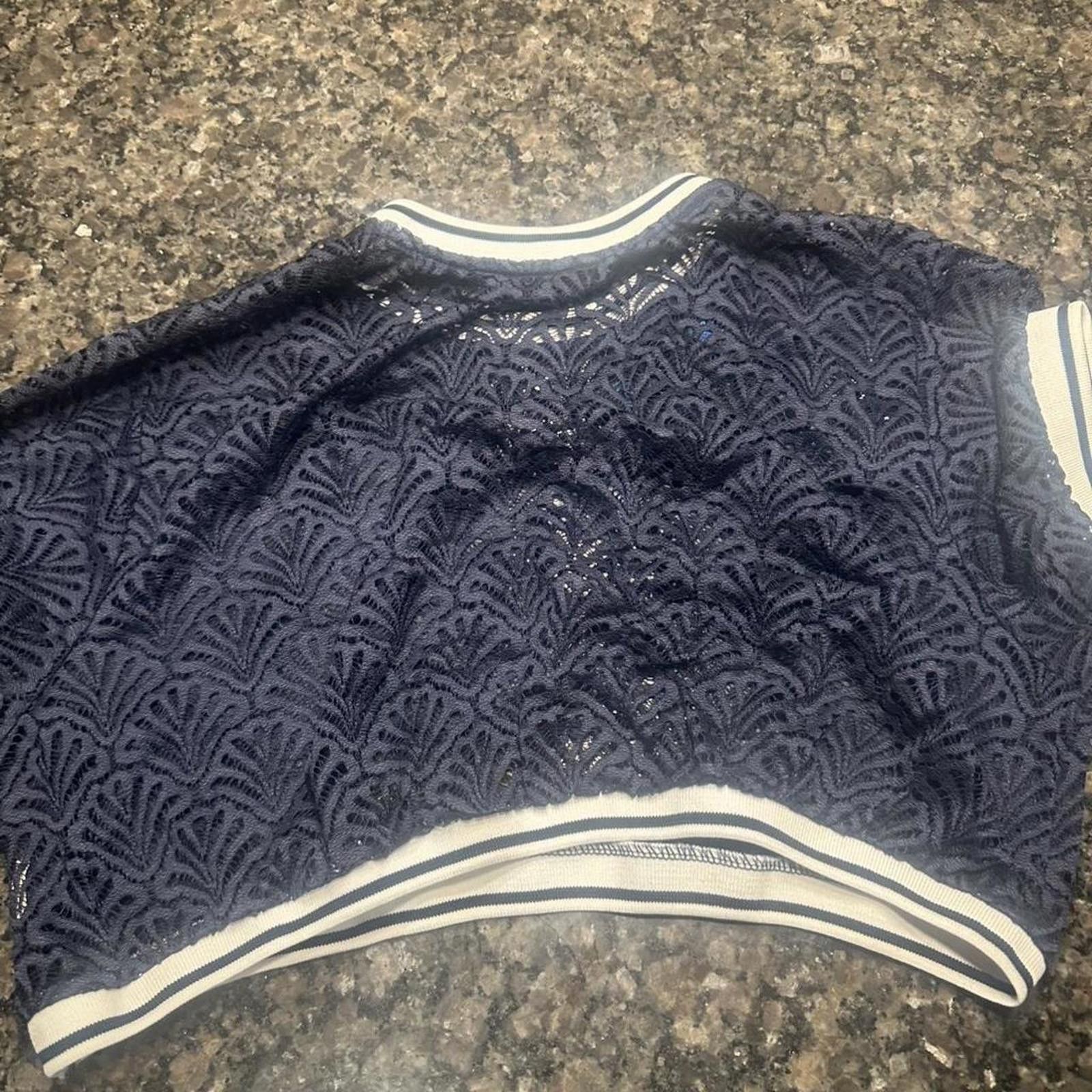 Zara Zara Women's Blue and Multi Crop-top Size L / US 10 / IT 46 - 3 Thumbnail