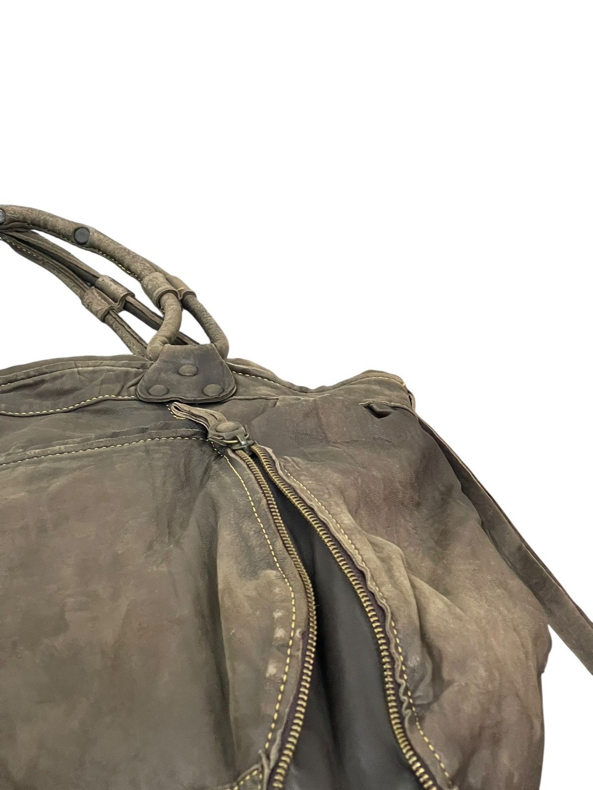Genuine Leather Full Leather Ellen Tracy Tote Shoulder Large Bag 7🟩 Size ONE SIZE - 13 Thumbnail