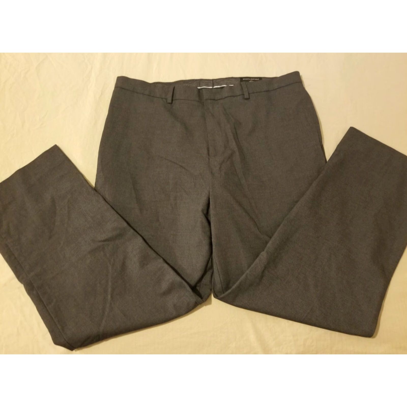 Banana Republic VINTAGE Banana Republic Mens Dress Pants 38x32 Gray Wool Chino Trousers Slack Pants Mens Size US 38 / EU 54 - 3 Thumbnail