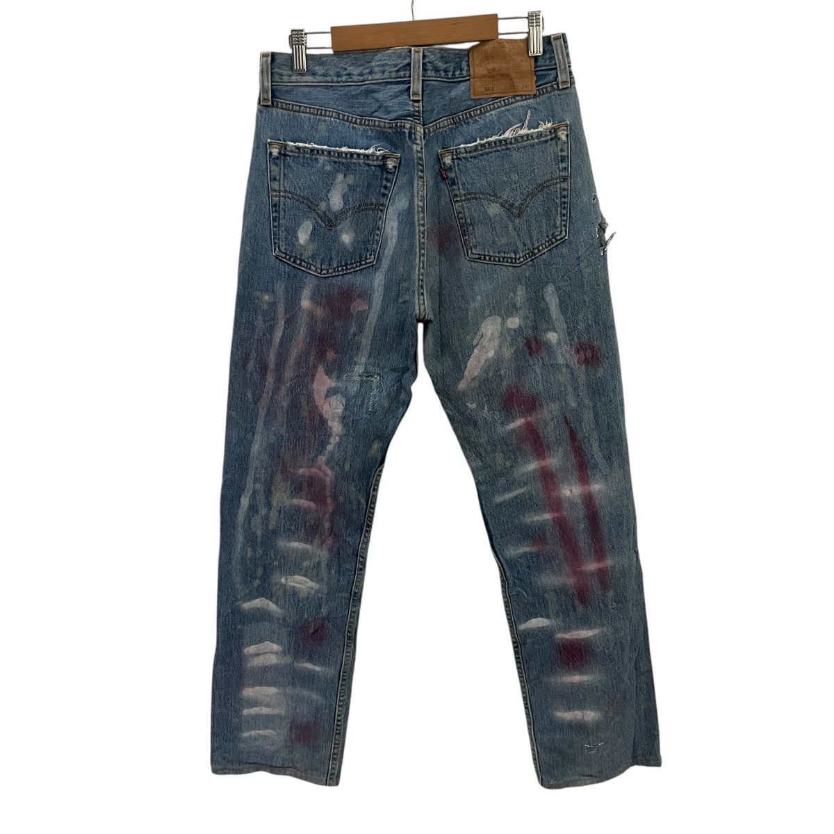 Levi's Vintage 90s Levis Lot 501 Art Distressed Denim Jeans Size US 30 / EU 46 - 8 Thumbnail