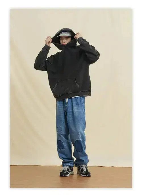 Designer × Japanese Brand Vintage Black Acid Wash Hoodie Size US L / EU 52-54 / 3 - 1 Thumbnail