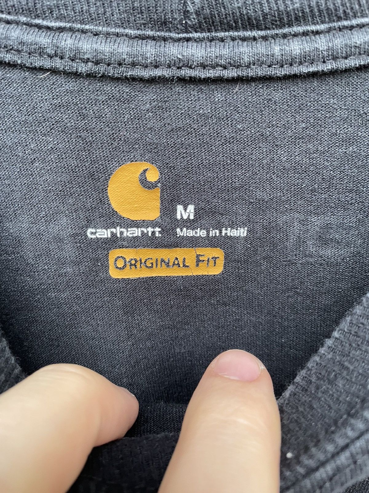 Carhartt × Carhartt Wip × Vintage Carhartt Vintage Big Logo Black Long Sleeve Size US M / EU 48-50 / 2 - 8 Thumbnail