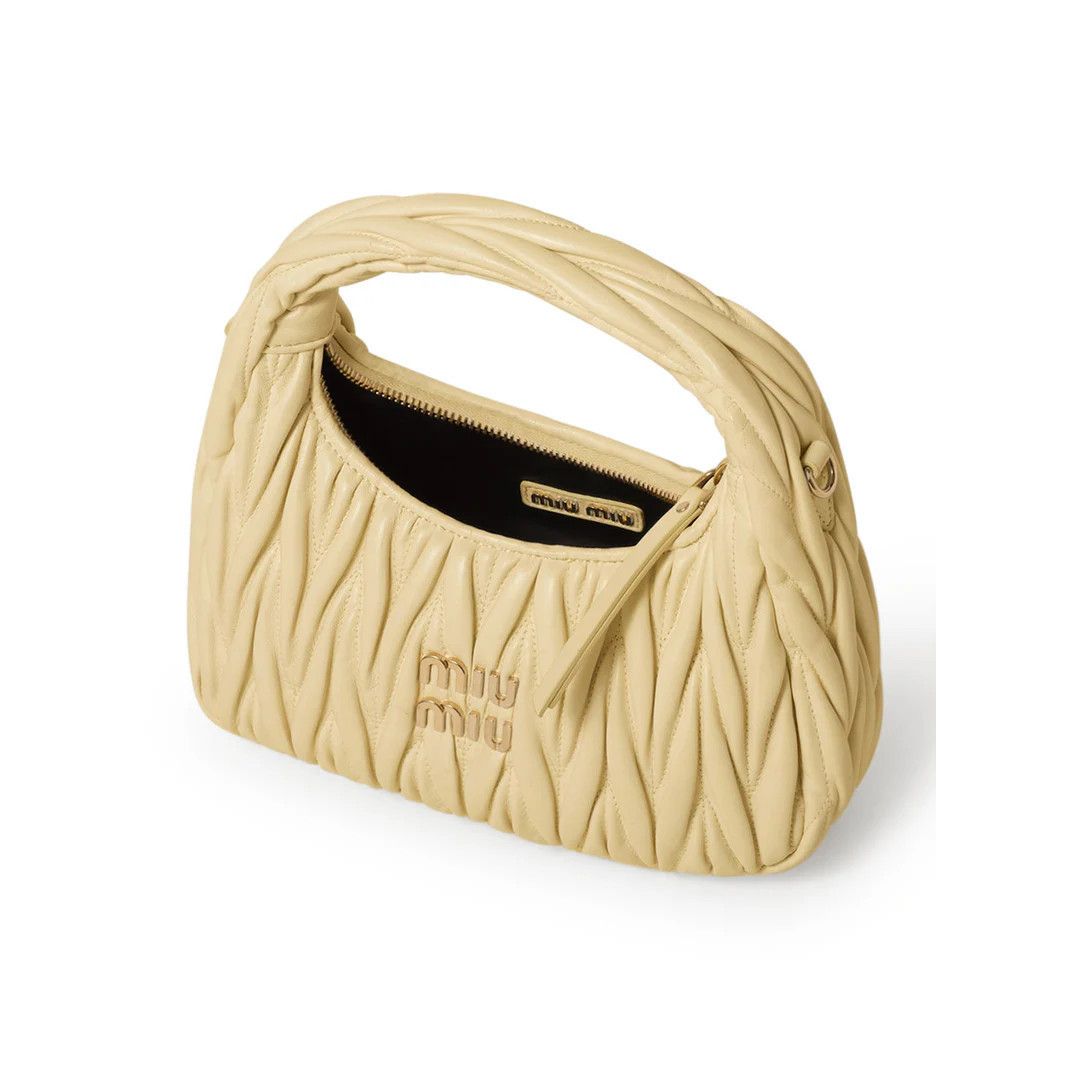 Miu Miu MIU MIU Wander Small $2900 Soy Green Nappa Leather Hobo Bag Size ONE SIZE - 4 Thumbnail