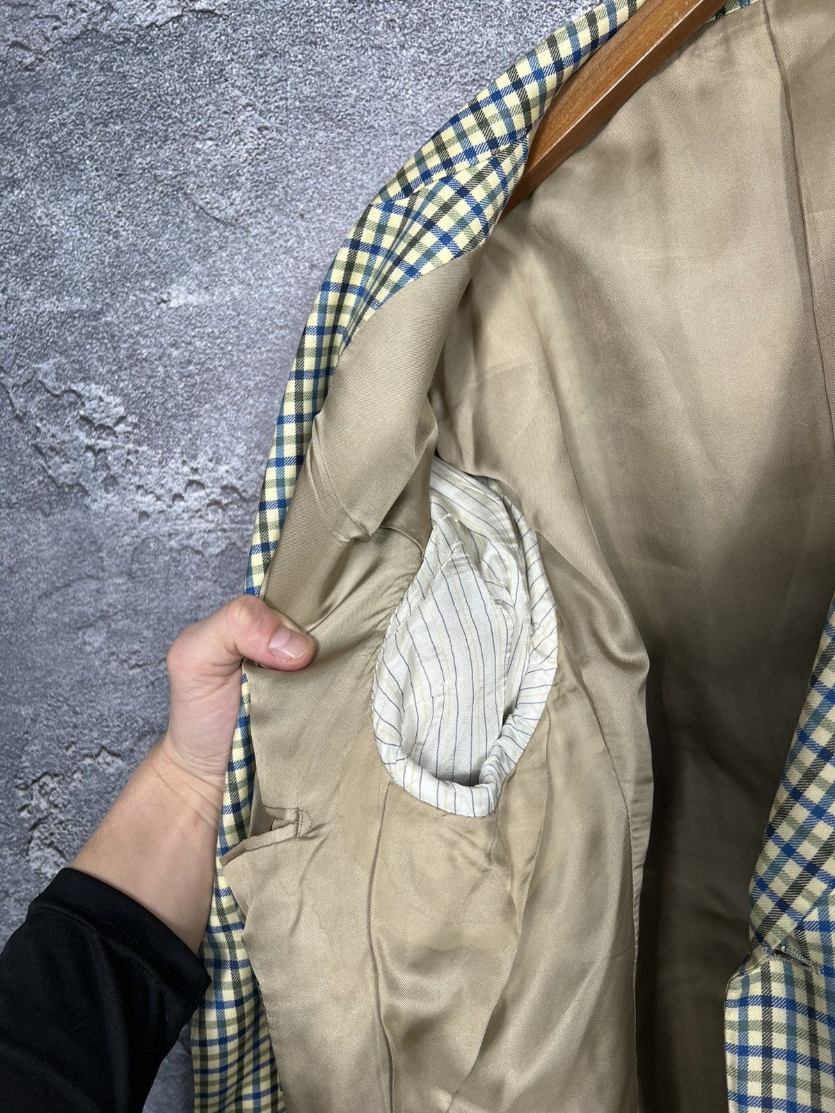 Ermenegildo Zegna Vintage Ermenegildo Zegna Super 100s Wool Checkered Blazer Size 52R - 12 Thumbnail