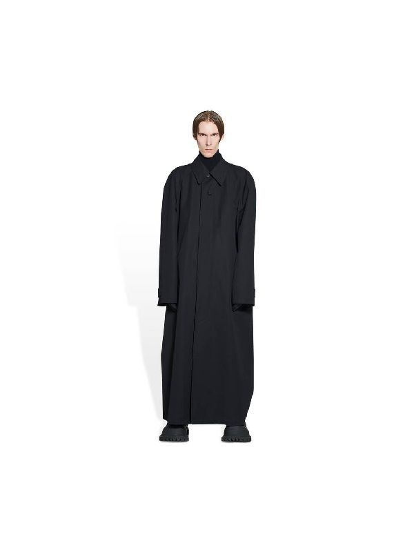 Balenciaga o1w1db11225 Raglan Carcoat in Black Size US XXL / EU 58 / 5 - 1 Thumbnail