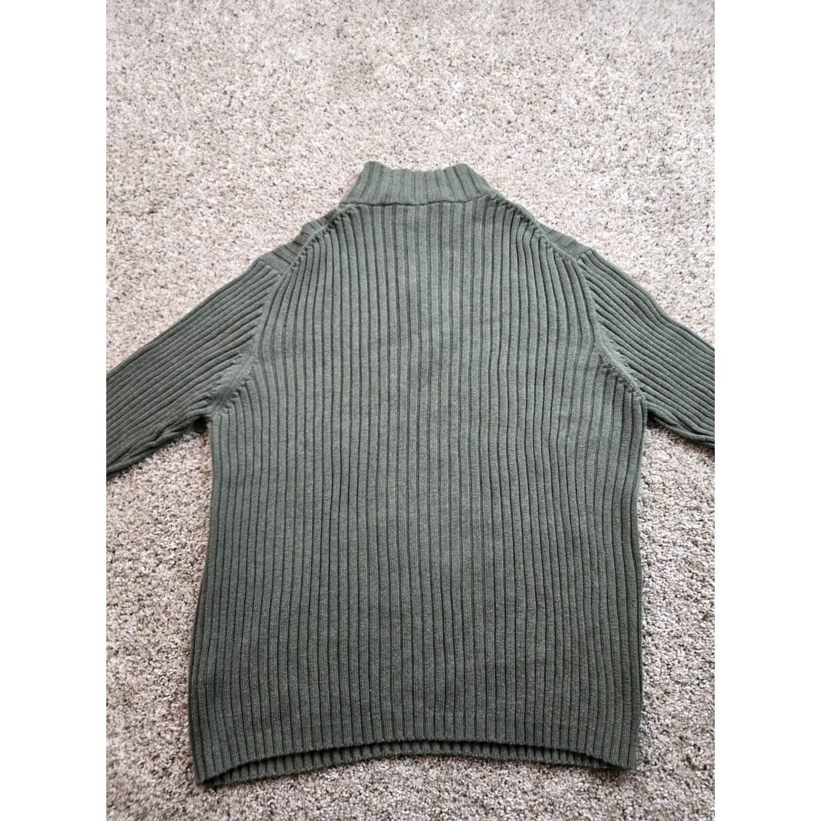J.Crew VINTAGE J.CREW Sweater Mens XL Green Ribbed Mock Neck Knit Pullover Casual Y2K Size US XL / EU 56 / 4 - 6 Thumbnail