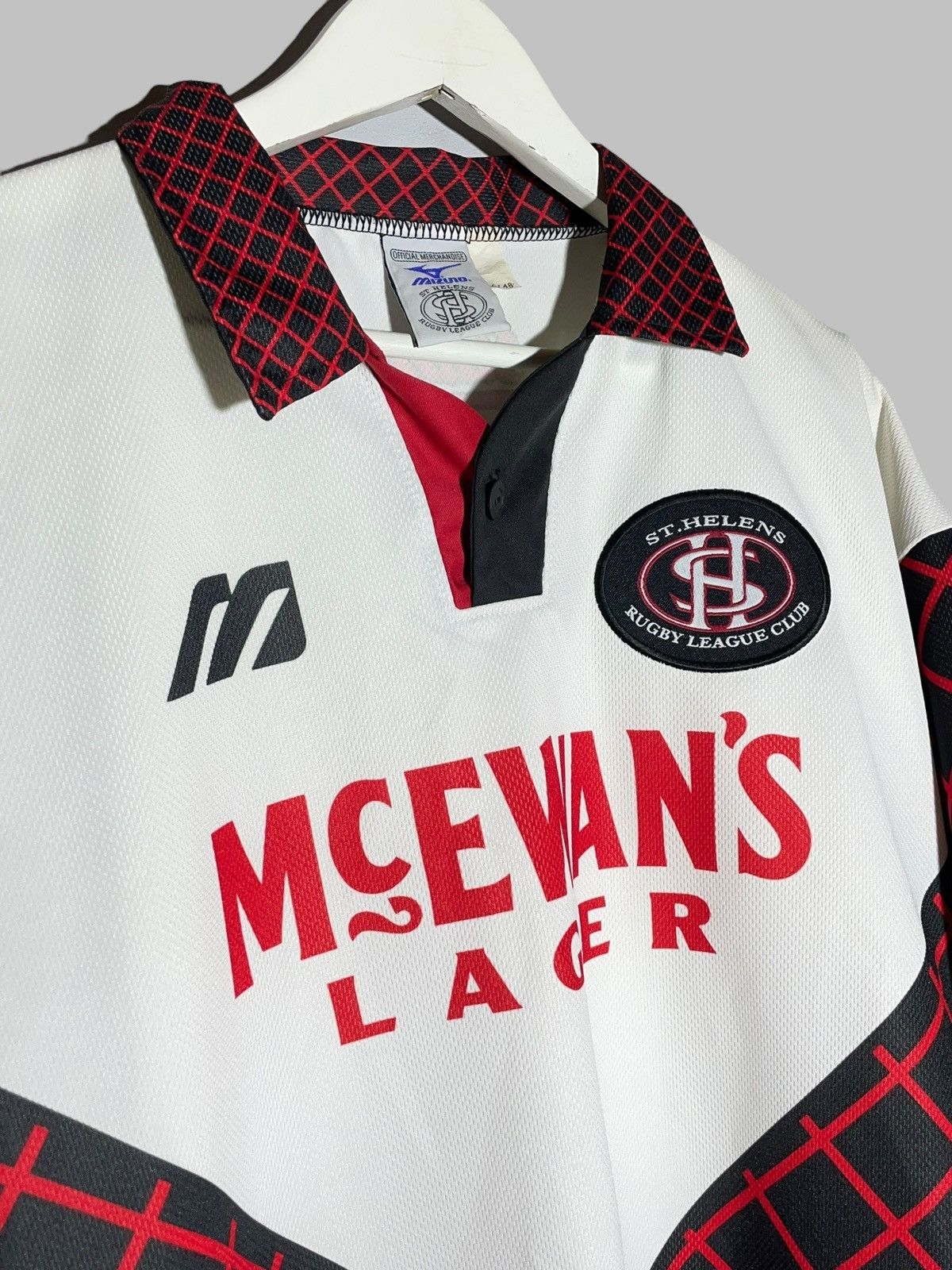 Mizuno St. Helens England Rugby Legue 1997 Mizuno Vintage Rugby Size US XL / EU 56 / 4 - 4 Thumbnail