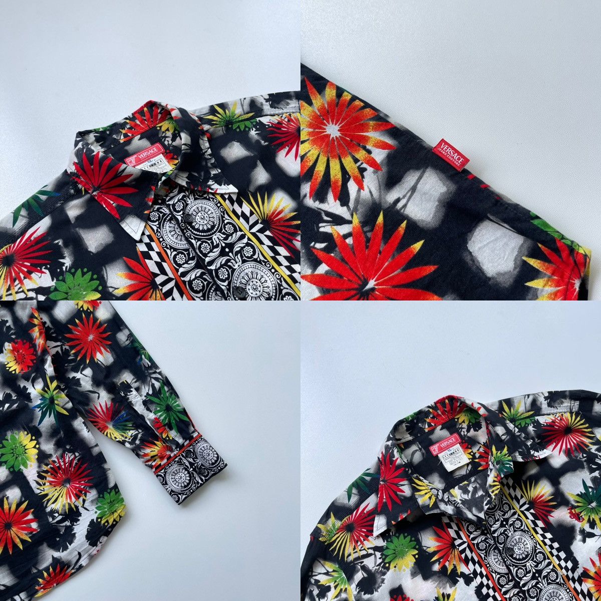 Versace Jeans Couture Versace Jeans Couture 90’s Flowers Printed Button Ups Shirt Size US XL / EU 56 / 4 - 5 Thumbnail