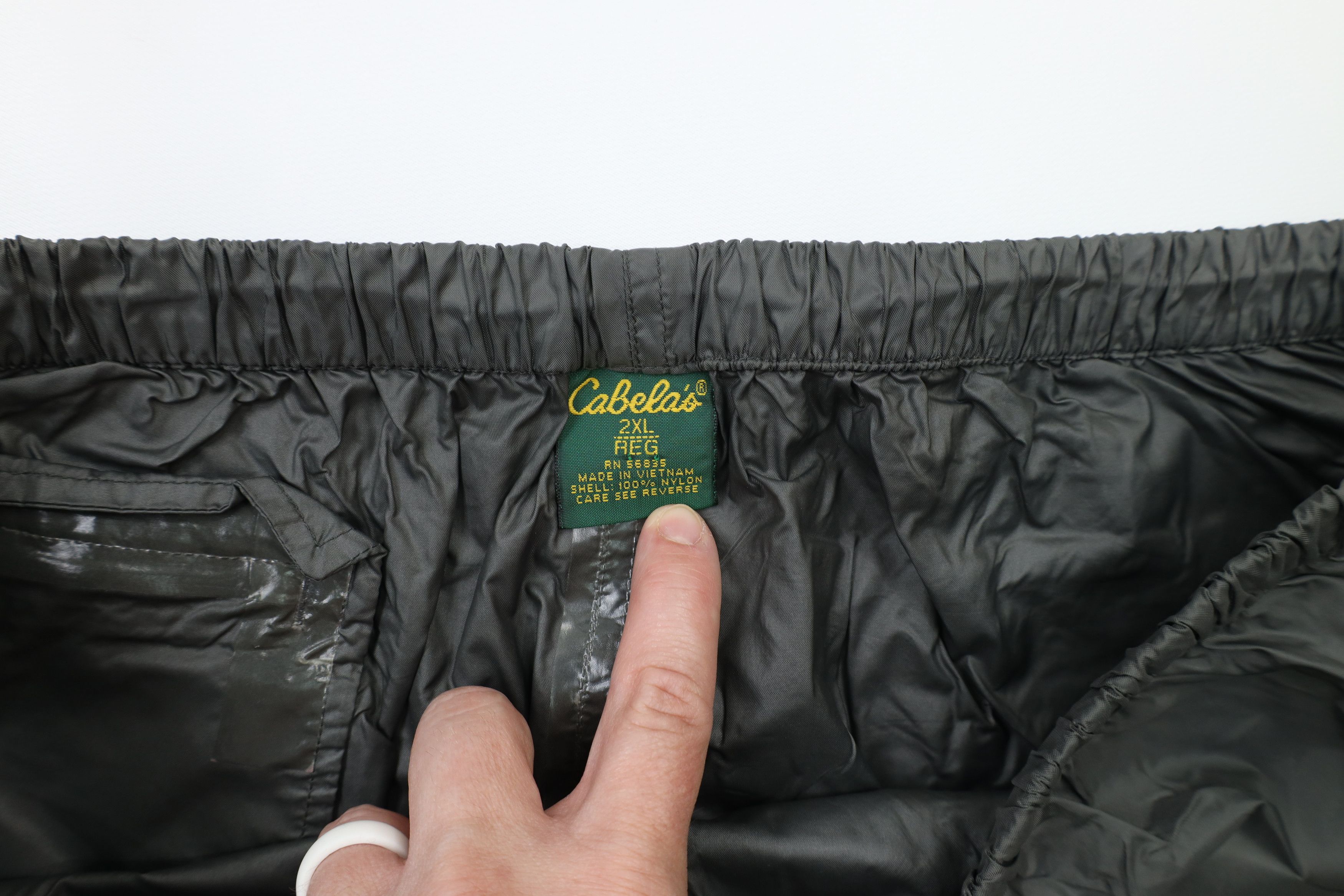 Cabelas × Vintage Vintage Cabelas Waterproof Wide Leg Rain Pants Nylon Gray Size US 40 / EU 56 - 8 Thumbnail