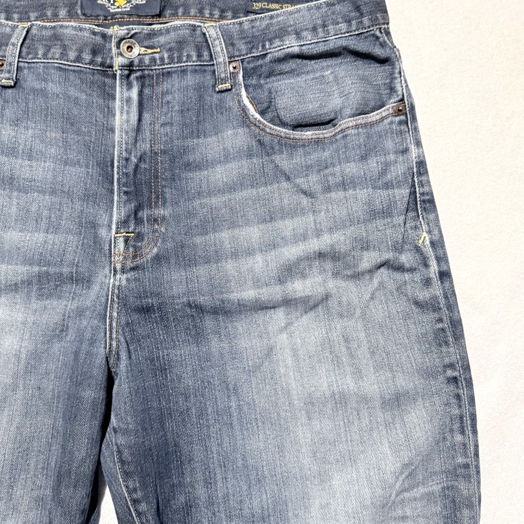 Lucky Brand Lucky Brand Jeans Men 38X30 Blue Denim Straight 5-Pocket Distressed Zip Fly Classic 329 Size US 38 / EU 54 - 3 Thumbnail