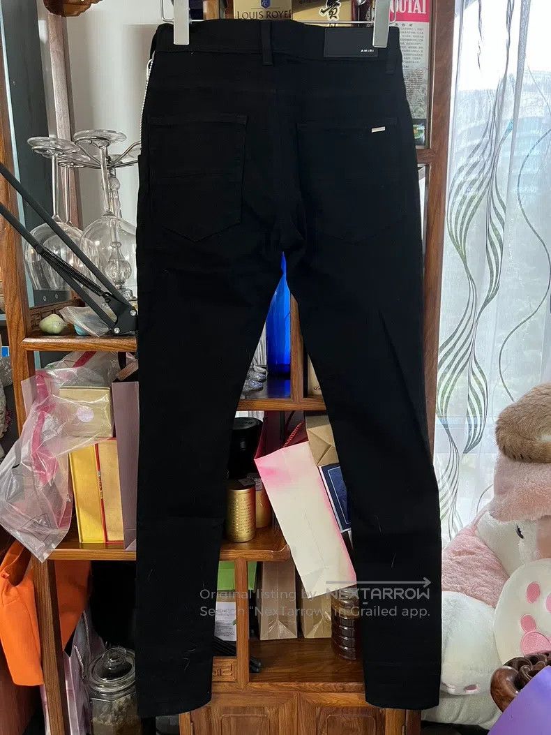 Amiri Amiri Size 29 Single-knee destroyed black destroyed jeans Size US 29 - 4 Thumbnail