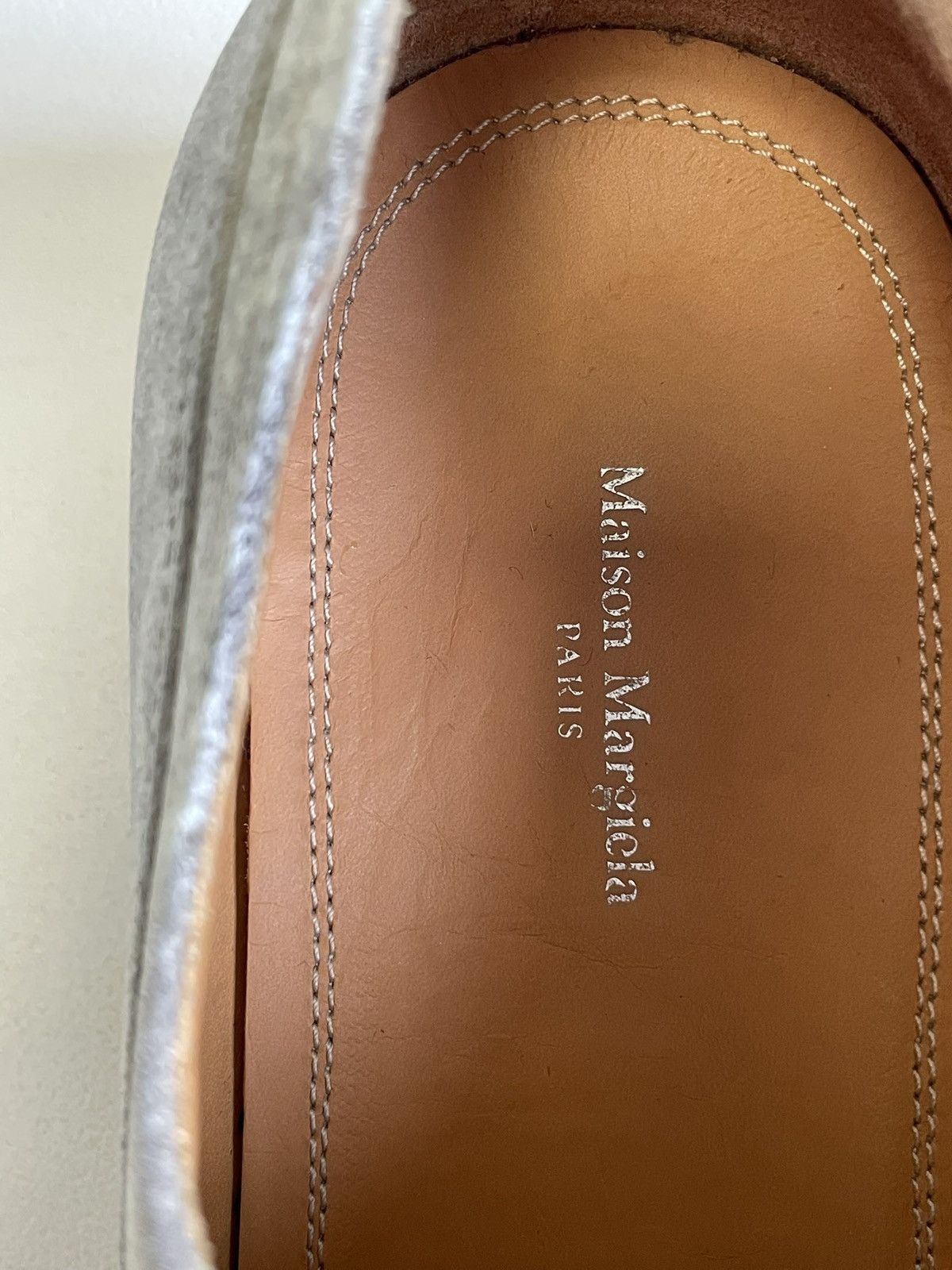 Maison Margiela ‘Painted White Suede’ Derby Shoes Size US 8 / EU 41 - 13 Thumbnail