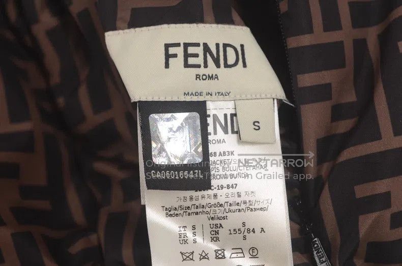 Fendi Fendi Monogrammed Patchwork Polyester Wool Nylon Puffer Ja Size S / US 4 / IT 40 - 5 Thumbnail