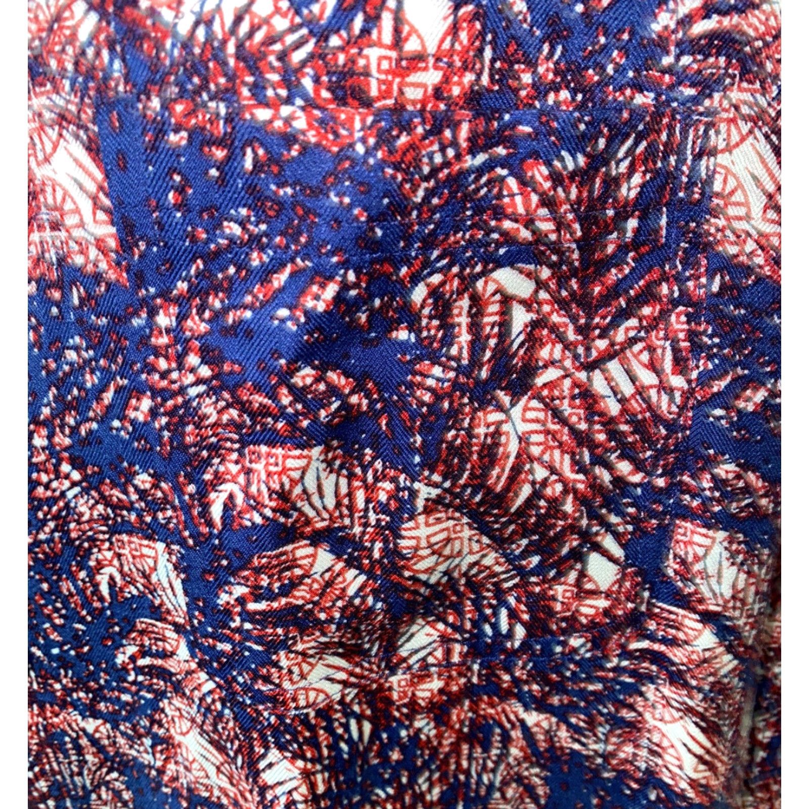 Nat Nast Nat Nast Shirt Mens XL Silk Rayon Short Sleeve Button Up Blue Red Graphic Pattern casual Size US XL / EU 56 / 4 - 4 Thumbnail