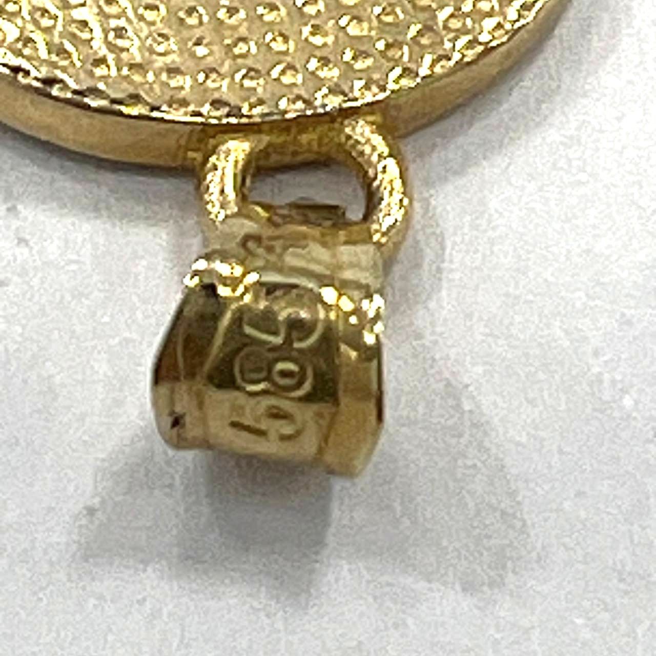 Other 14K Yellow Gold Horseshoe Pendant Elegant Blue Size ONE SIZE - 9 Thumbnail