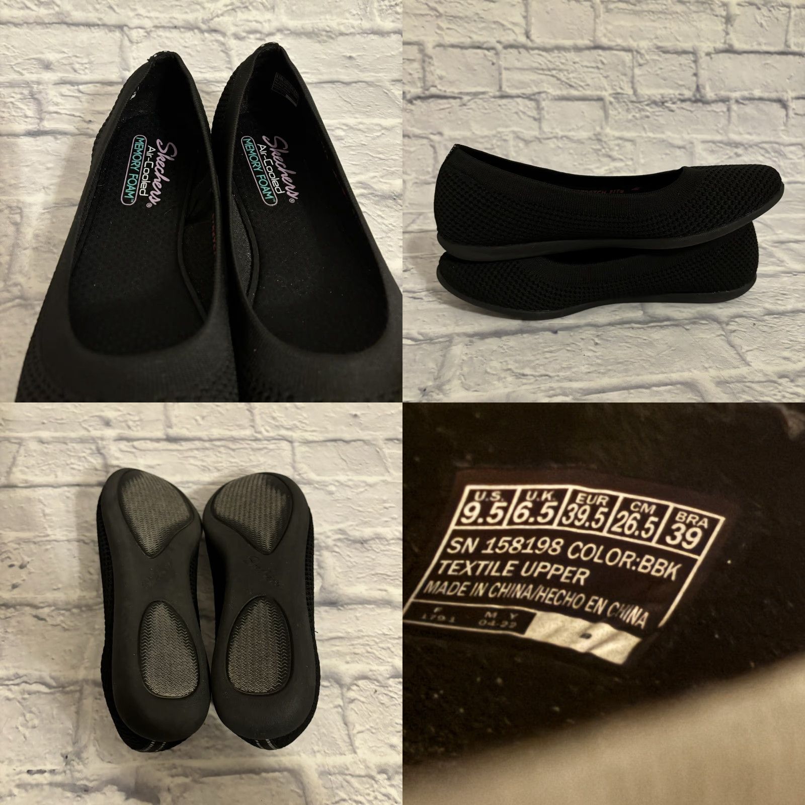 SKECHERS SKECHERS Cleo Flat Slip On Black 158198 Women's Size 9.5 Comfort Slipper Shoes Flats Shoes Walking Memory Foam Cushioning Breathable M Size US 10 / IT 40 - 8 Thumbnail