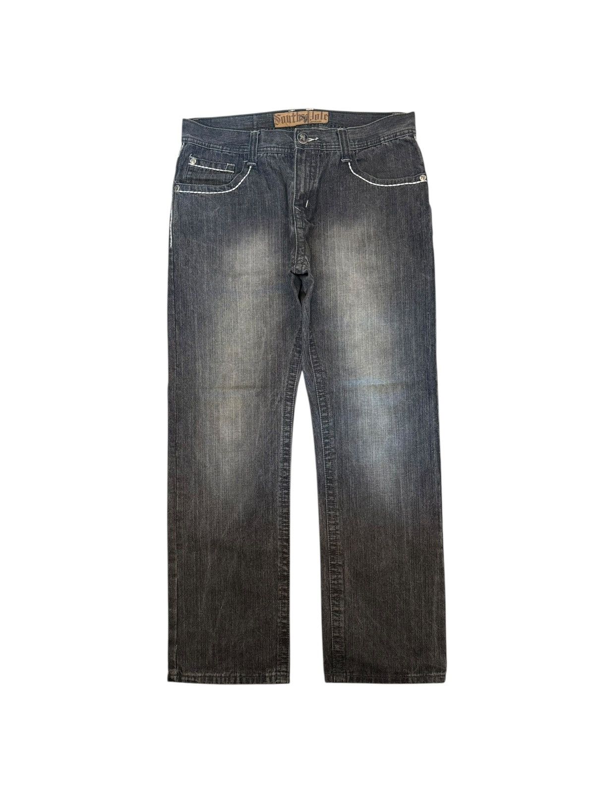 Southpole Southpole Premium Black Grey Baggy Denim Jeans Print Logo Size US 36 / EU 52 - 5 Thumbnail